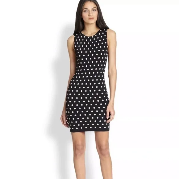 Alice + Olivia | Dresses | Alice Olivia Marta Polka Dot Knit Sleeveless  Dress Small | Poshmark